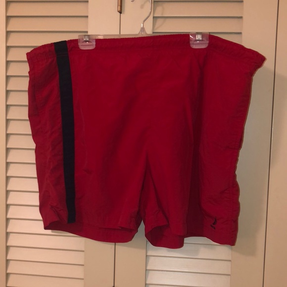 Mens XXL Red Nautica Swim trunks - Picture 1 of 10